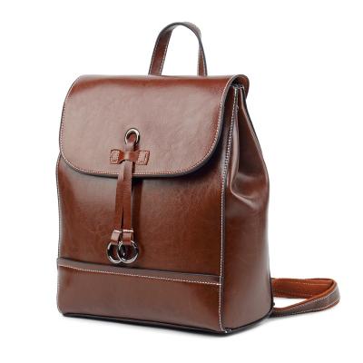 China Style: European and American Fashion Women Handbag Backpack Cattle Leather Bags Vintage Handbag Shoulder Girls Bag for sale