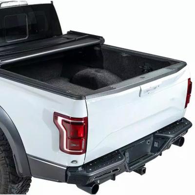 China Retractable Tonneau Roll Cover Low Price Hot Selling Alloy Welding Waterproof And Dustproof Black Retractable Soft Triple Cover For Tundra for sale