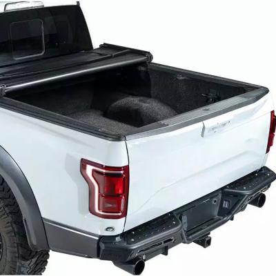 China Retractable Tonneau Roll Cover Top Sales Hot Selling Alloy Aluminum Soft Folding Waterproof And Dustproof Soft Triple Cover Black For Nissan for sale