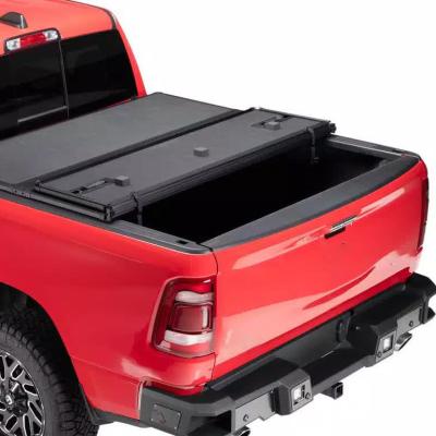 China Top Sales High Quality Retractable Tonneau Cover Aluminum Locking Waterproof And Dustproof Black Triple Hard Cover For Toyota Hilux for sale