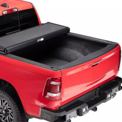 China Sales Waterproof Dustproof Superior Fast Delivery Alloy Aluminum Hard Bending Black No Drilling Hard Triple Cover For Toyota Hilux for sale