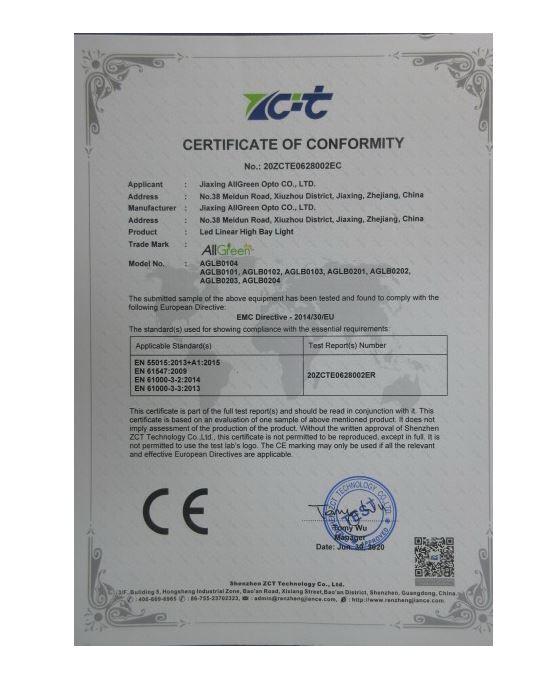 CE - Jiaxing AllGreen Opto Co., Ltd.