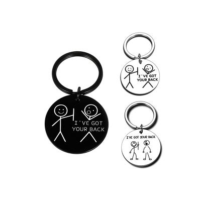 China European Cute Luxury Cute Key Chain Ring Wholesale Customized Metal Thermal Double Sided Sublimation Diy Key Chain Photo Transfer Personalized Key Chain for sale