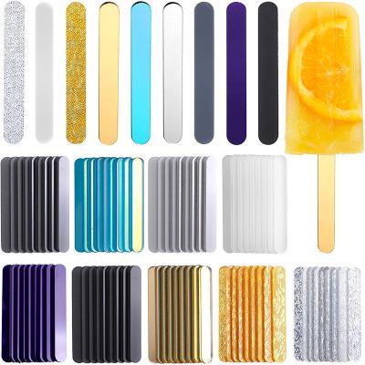 China 2022 Viable Hot Sale Acrylic Popsicle Sticks High Quality Popsicle Sticks Glitter Ice Cream Stick Wholesale Eco-friendiy for sale