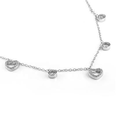 China TRENDY Sleek Minimalist Tennis Fashion Accessories Heart Love Charm Bracelets & Bangles for sale