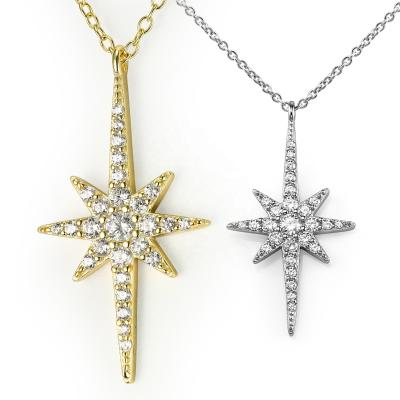 China Trendy jewelry 925 Sterling Silver Star Necklace women 2020 fashion wholesale FASHIONABLE gold factories 18k gold necklace jewelry trade for sale