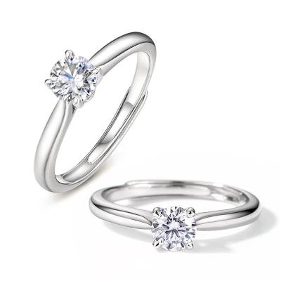 China FASHIONABLE High Quality Women's Jewelry 925 Sterling Silver Moissanite Adjustable Ring Wedding For Wedding Dress for sale