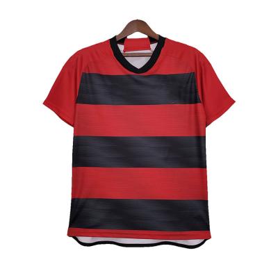 China New Arrival 23-24 Sets High Quality New Season Soccer Jersey Top , Breathable Quick-drying Black And Red Soccer Jersey Top for sale