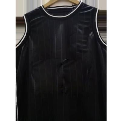 China Sets Wholesale 22-23 New Season Top In Running Vest Shirt Customized Stripe Thailand Quality Black Soccer Jersey for sale