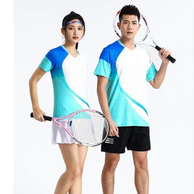 China New Breathable Badminton Suits Men Women Heat Transfer Tank Tops Volleyball Football Tennis Quick Dry Tracksuit Training Team Suits for sale