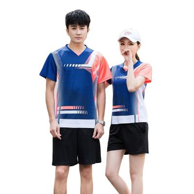 China Badminton running tank top men women sportswear suit breathable quick-drying ping pong volleyball sportswear customization suit for adult for sale