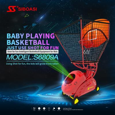 China Siboasi S6809a Smart Home/School/Basketball Court/Basketball Shooting Machine Basketball Indoor Outdoor Mobile Hoop Stand For Kids Learning Sports Fun for sale