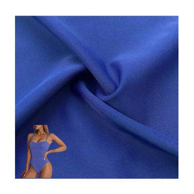 China Waterproof Swimsuit Spandex Knitted Fabric 4 Way Elastic Antibacterial for sale