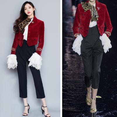 China Anti-wrinkle B29-2 Women Spring Waist Button Up ODM Skinny Black Pants Ladies Office Pants for sale