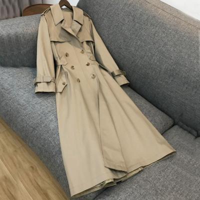 China New 2021 Autumn Viable Cross Ditch Coat Women Fashion Long Trendy Plus Size Coats Outerwear for sale