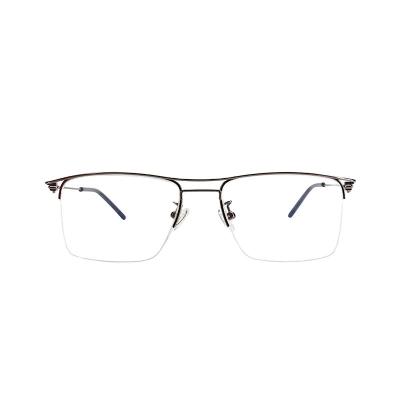 China For Titanium Glasses Reading Glass Half Rim Square Shape Eyeglasses Unisex MG0302 for sale