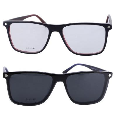 China JM1796 Square Men Optical Frames Magnetic Lens Acetate Sunglasses Retro Cut Out Sunglasses for sale