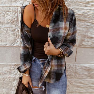 China Factory Price Oversized Plaid Shirt Breathable Flannel Shirts Cheap Plaid Shirt for sale