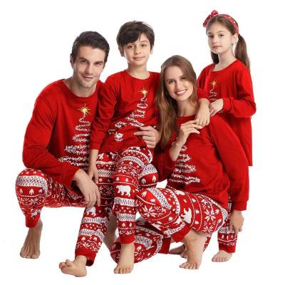 China Polyester Christmas Parent-child Pajamas Christmas Parent-child Pajamas Whole Family Clothing Wholesale for sale