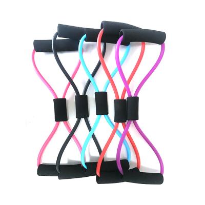 China Lose Weight Chest Exercise 8 Shape Fitness Resistance Band Set for sale