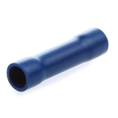 China Automation Blue Butt Connectors Crimp Butt Connector 16-14AWG Fully Insulated Brass PVC Butt Splice Wire Connectors for sale