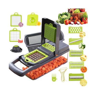 China Wholesale Viable Chopper Vegetable Cutter Slicer with Container Household Kitchen Cutter for sale