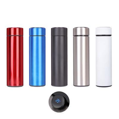 China PORTABLE Double Wall Vacuum Insulated Smart LED Vacuum Flask Stainless Steel Water Bottle Thermos Cup for sale