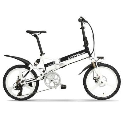 China LANKELEISI EU Warehouse Wholesale Price Aluminum Alloy Folding 48V 10AH Eletrica Bicicleta Motor Electric E-Bike Ebike Electric Bicycle for sale