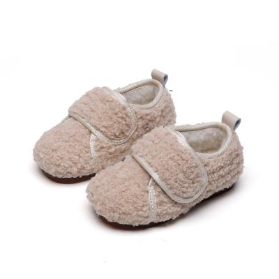 China 2022 Children Winter Slipper Warm Indoor Outdoor Indoor Faux Fur Little Toddler Baby Toddler Loafer Boys Girls Sports Shoes for sale