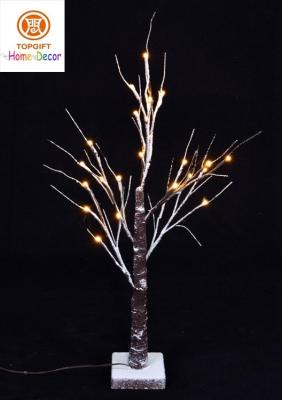 China Brown Newest Snow Tree 24V 48pcs Lights Home Hotel Holiday Christmas Decoration for sale