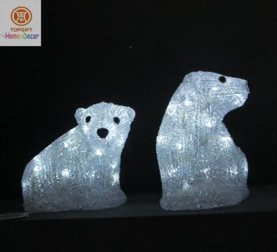 China Small bear 3D Acrylic LED White Chirstmas Decoration Lights / lighting for sale