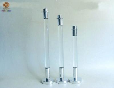 China Thin Cylinder Set three Transparent Glass Candle Holder Tea Lights for Home Decoration for sale