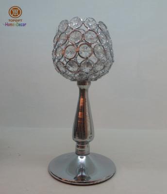 China Stand type pedestal Home / restaurant Decorative Candle Holders of Crystal / acrylic for sale