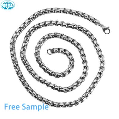 China Square Hip Hop Jewelry Hoyo Manufacturing Supply Stainless Steel Cuban Bead Chain for sale