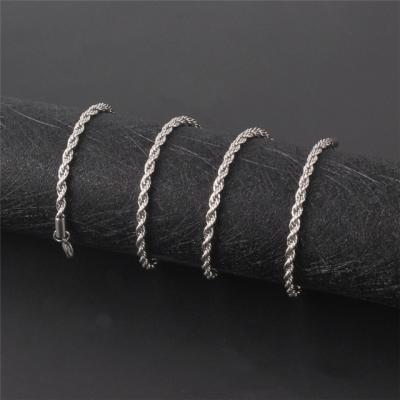 China Stainless Steel Hoyo Making Stainless Steel Hip Rope Hop Twisted Chain For Jewelry Making for sale