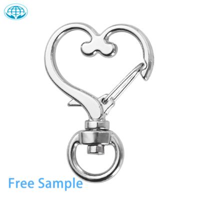 China Hoyo 31mm Craft Swivel Jewelry Pet Hardware Heart Shape Snap Decorative Zinc Alloy Hook For Bag Hardware for sale