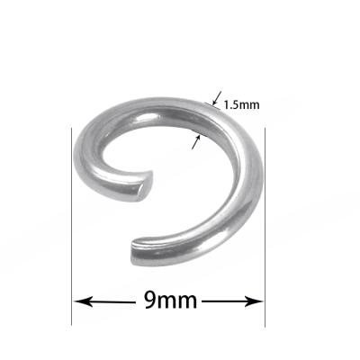 China Eco-Friendly Hoyo Stainless Steel 9mm Open Jump Ring For DIY Bracelet Necklace Making for sale