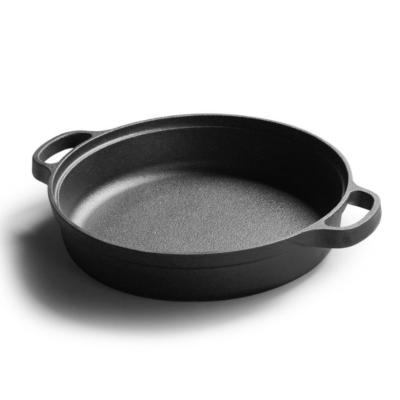 China OEM small cast iron viable wok cookware nonstick flying wok pan for induction cooker gas cooker for sale