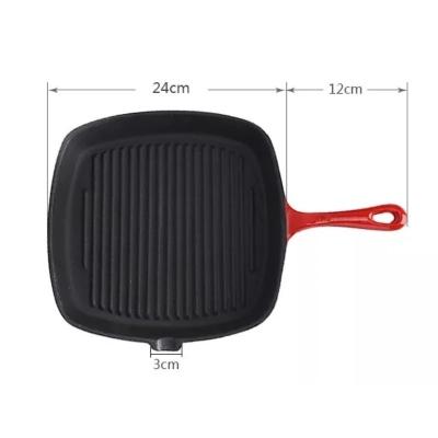 China Cast Iron Kitchen Adjustable Size Gas Pancake Food Grill Griddle Flat Pan for sale