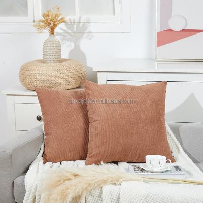 China Decorative Corduroy Pillow Cover 45x45cm Copper Pillowcases Corduroy Pillowcases Tile Cover Cushion Cover Decorative for sale