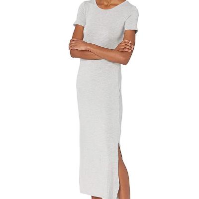 China Anti-Wrinkle Amazon Basics Women's Standard-Fit Tank Top Shortsleeve Crewneck Side Split Maxi Dress (Previously Daily Ritual) for sale