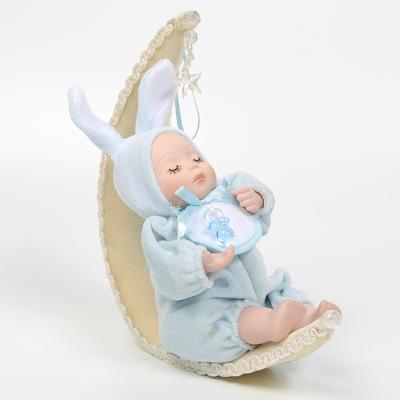 China Lovely Shapes The Latest Birthday Gifts Christmas Gift Music Box One Head Shake Doll Lying On The Moon for sale