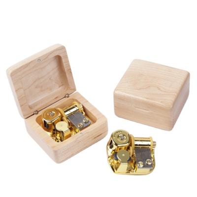 China Sankyo Movement Anniversary Company Custom Song Wooden Music Box for sale