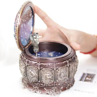 China Retro Vintage Musical Box Amazon Constellation 12 Rotation Music Box for sale