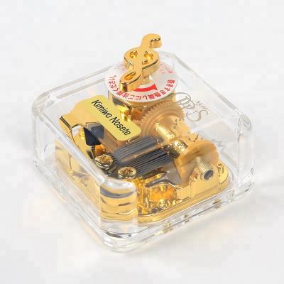 China 2017 new yunsheng acrylic music box transparent movement mini acrylic gift for sale