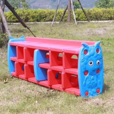 China Hot Selling PE Children Furniture Toy Shelf Plastic Toy Storage Shelf for sale