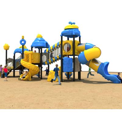 China 2021 high quality plastic kids plastic outdoor playground with slides for sale for sale