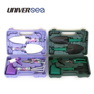 China High Quality TFT PP And Stainless Steel Purple / Green Multifunctional 5 Pieces Gardening Tools for sale