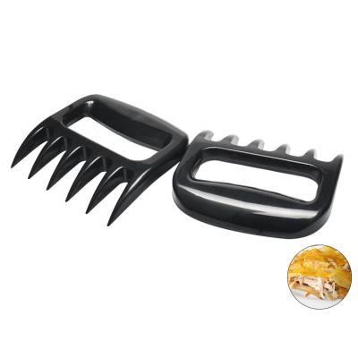 China Sustainable Multifunctional BBQ Tool Bear Claw PP Material Black Meat Fork for sale