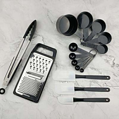 China Sustainable Graceful Black Color 40pcs Nylon And Stainless Steel Kitchen Utensils Set for sale